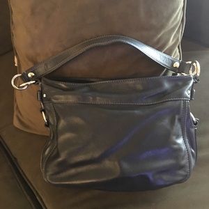 Coach leather bag with shoulder strap